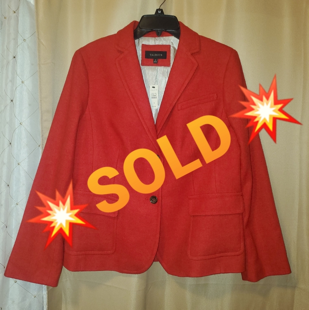 💥SOLD💥🌹TALBOTS🌹 Red Blazer